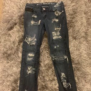 Distressed Denim Jeans